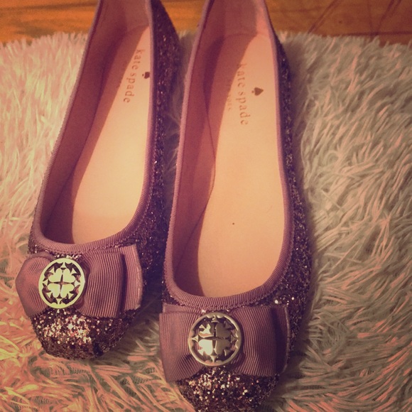 kate spade Shoes - Brand new glitter Kate Spade flats!